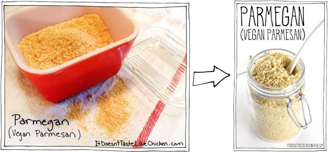 Parmegan(素食帕尔马干酪)。这4个成分,5分钟的食谱是任何面食,汤,沙拉或您将使用巴马干酪的任何地方的完美顶部。始终保持罐子!无乳制品,无麸质,素食。#itdoesnttttaStelikechickenGydF4y2Ba