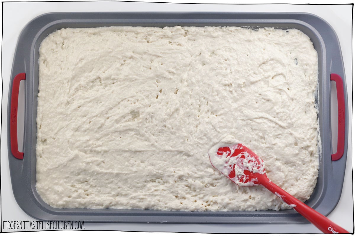 将面糊涂在烤盘上。GydF4y2Ba