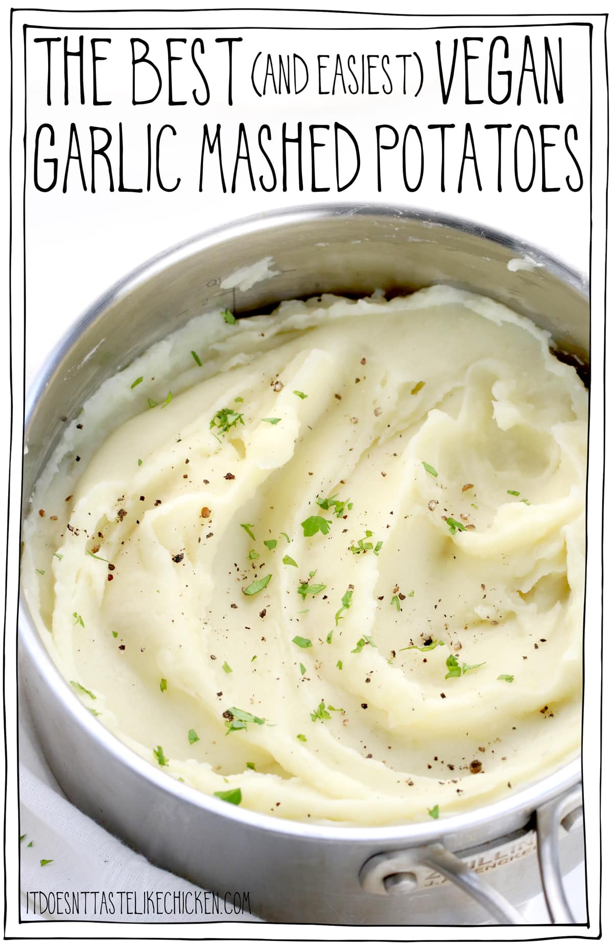 最好的（最简单的）素食大蒜捣碎的土豆！这是曾经是最好的土豆配方，但也恰好是无油！任何膳食的完美方面。#it​​doesnttastelikechicken #veg竞彩足球app下载苹果anrecipes.GydF4y2Ba